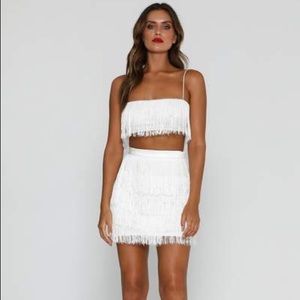 Meshki two piece fringe set